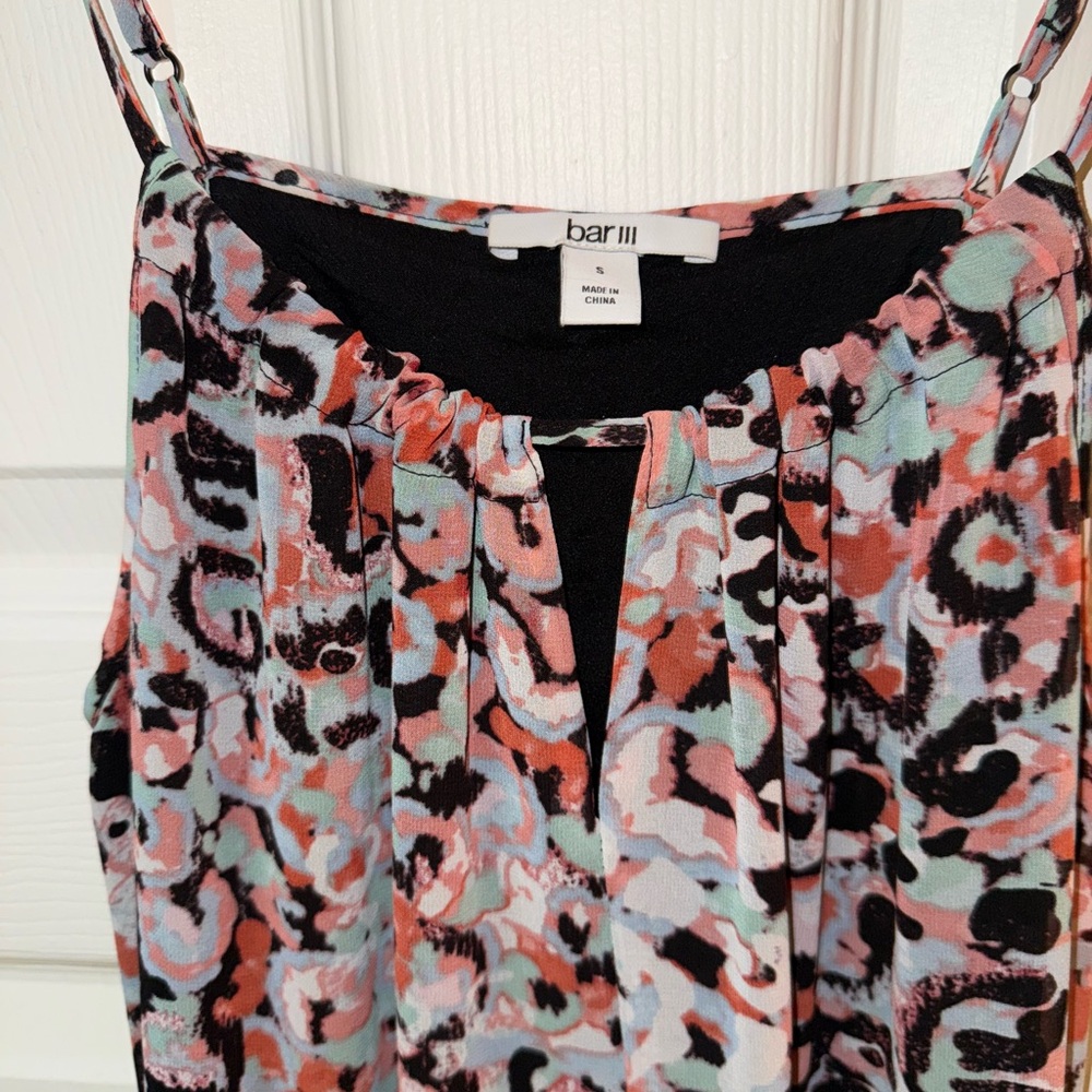 Bar III Multicolor Abstract Print Dress